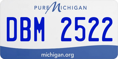 MI license plate DBM2522
