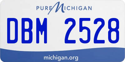 MI license plate DBM2528