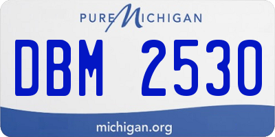 MI license plate DBM2530