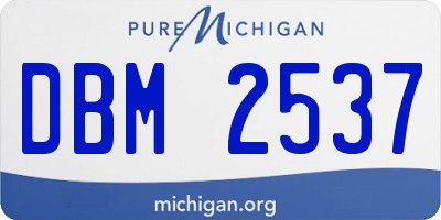 MI license plate DBM2537