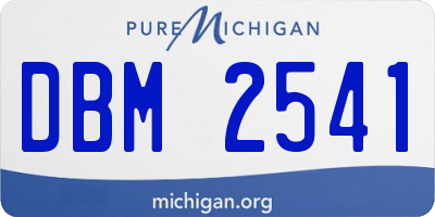 MI license plate DBM2541