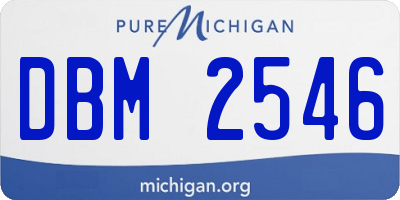 MI license plate DBM2546