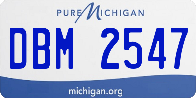 MI license plate DBM2547