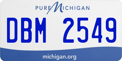 MI license plate DBM2549