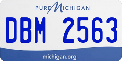 MI license plate DBM2563