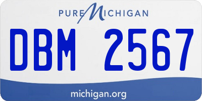 MI license plate DBM2567