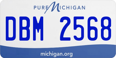 MI license plate DBM2568