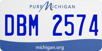 MI license plate DBM2574