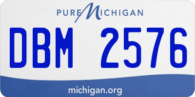MI license plate DBM2576