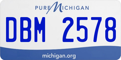 MI license plate DBM2578