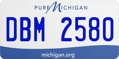 MI license plate DBM2580