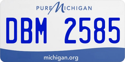 MI license plate DBM2585