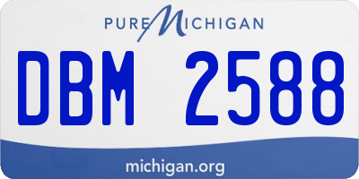 MI license plate DBM2588