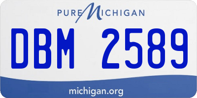 MI license plate DBM2589