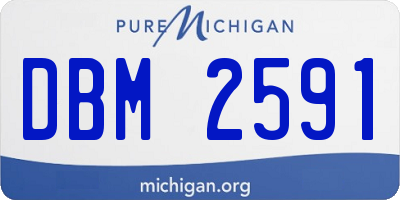 MI license plate DBM2591