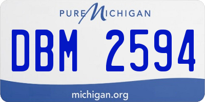 MI license plate DBM2594