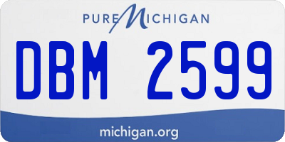 MI license plate DBM2599