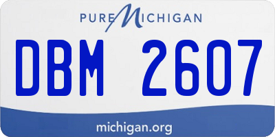 MI license plate DBM2607