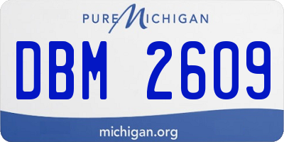 MI license plate DBM2609