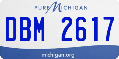 MI license plate DBM2617