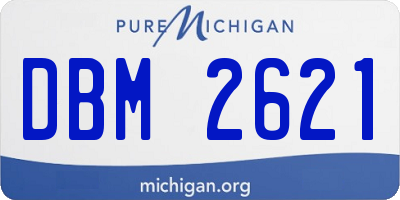 MI license plate DBM2621