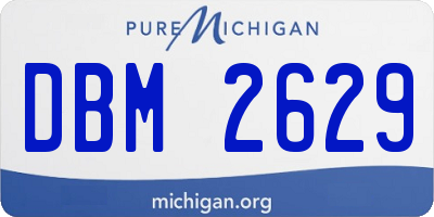 MI license plate DBM2629