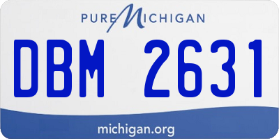 MI license plate DBM2631