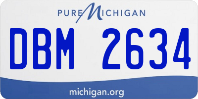 MI license plate DBM2634