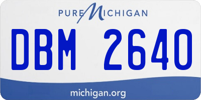 MI license plate DBM2640