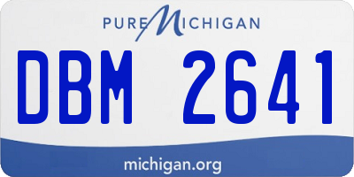 MI license plate DBM2641