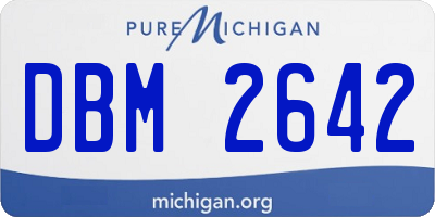 MI license plate DBM2642