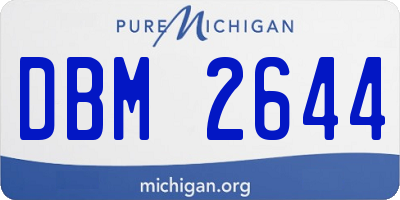 MI license plate DBM2644