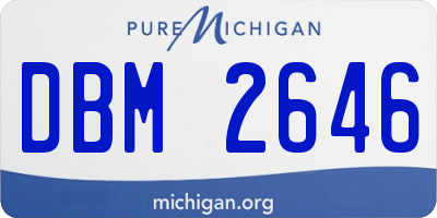 MI license plate DBM2646