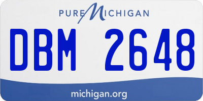 MI license plate DBM2648
