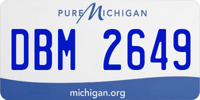 MI license plate DBM2649