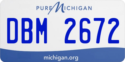 MI license plate DBM2672