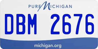 MI license plate DBM2676