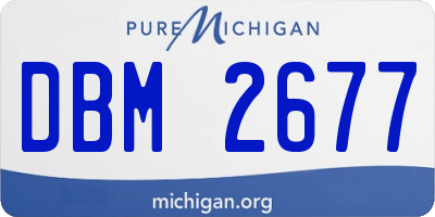 MI license plate DBM2677