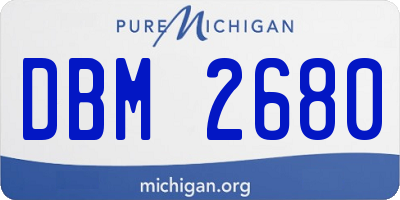 MI license plate DBM2680