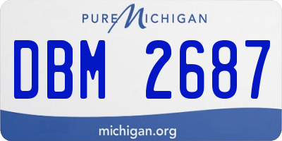 MI license plate DBM2687