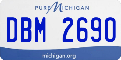 MI license plate DBM2690