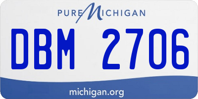 MI license plate DBM2706