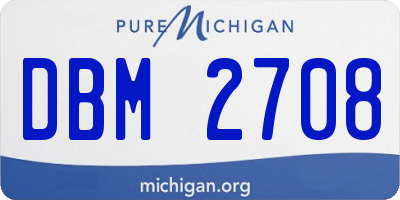 MI license plate DBM2708