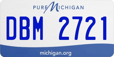 MI license plate DBM2721