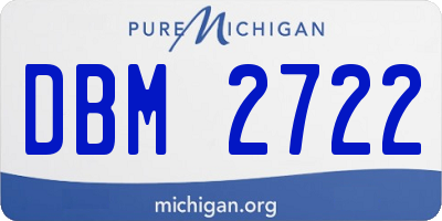 MI license plate DBM2722