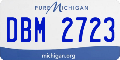 MI license plate DBM2723