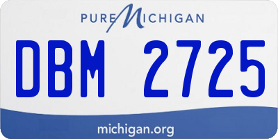 MI license plate DBM2725