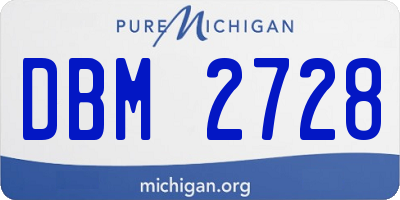 MI license plate DBM2728