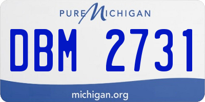 MI license plate DBM2731