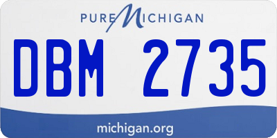 MI license plate DBM2735